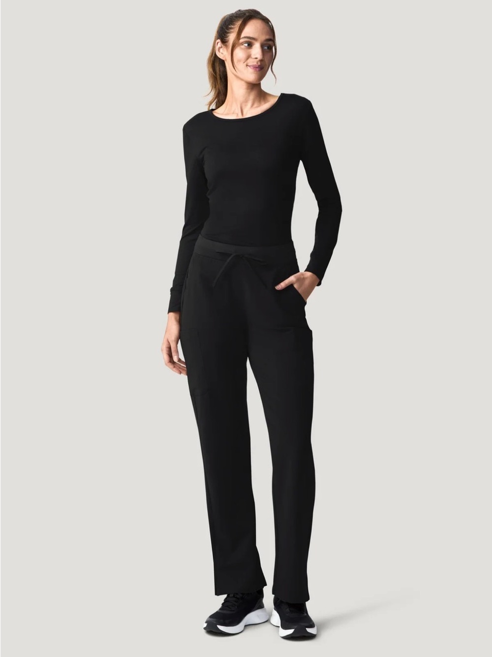 Mandala Black Scrub Pants